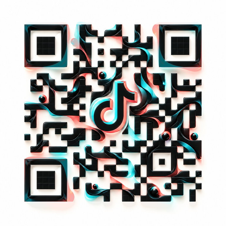 TikTok identity woven into sculptural QR artwork